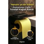 Espoo Design Telefon Raflı Yapışkanlı Paslanmaz Çelik Tuvalet Kağıdı Askısı Kağıt Havlu Asacağı Askılığı Tutacağı