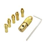 EsportsMJJ 7 adet/takım 2.35/3.17/4.05/5.05mm pirinç Collet Mini matkap aynaları elektrik motoru mili matkap ucu aracı matkap Chuck adaptörü-4.05mm