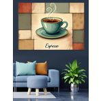 Espresso Kahve Fincanı Dekoratif Kanvas - Mdf Ahşap Tablo