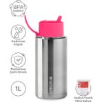 Espressolab Frank Green Neon Pembe Pipetli Çelik Termos 1l NO:121 - 1 lt