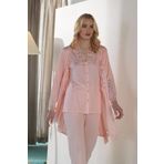 Espuar Kadın Penye Pamuklu Rahat 3 Parça Hamile Lohusa Pijama Takımı
