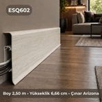 Esquero Kablo Kanallı PVC Süpürgelik 250 cm, Açılabilir Kapaklı, Çınar Arizona, ESQ602