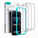 ESR 3'lü paket iPhone 17 Pro için ekran koruyucu, temperli cam film, askeri sınıf, yontmaz, 9H sertlik, çizilmeye dayanıklı, yüksek berraklık ve kolay kurulum aletli