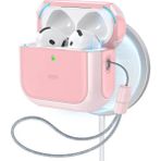 ESR Airpods 4 Uyumlu, Halolock Orbit Hybrid Magsafe Kılıf, Pembe