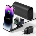 ESR HaloLock 3 in 1 iPhone + AirPods + Apple Watch MagSafe Şarj Standı, Siyah, 20W Adaptör ile