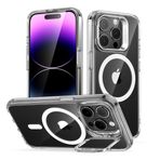 ESR iPhone 14 Pro için kılıf, MagSafe uyumlu cep telefonu kılıfı, kamera korumalı, klasik ayaklı kılıf, HaloLock ile, askeri norm koruması, entegre kamera halka standı, çizilmeye karşı dayanıklı arka