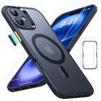 ESR iPhone 16 Plus için Kılıf, MagSafe ile Uyumlu, Askeri Sınıfta Koruma, Sararma Önleyici, Çizilmeye Dirençli Sırt, Manyetik Telefon Kılıfı, Mat Siyah