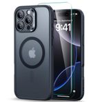 ESR iPhone 16 Pro için Kılıf, MagSafe ile Uyumlu, Askeri Sınıfta Koruma, Sararmaz, Çizilmeye Dayanıklı Sırt, Manyetik Telefon Kılıfı, Mat Siyah