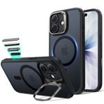 ESR iPhone 2025 Kılıf, Kamera Kontrolü, MagSafe ile Uyumlu, Dahili Stand, Askeri Seviye Koruması, Çizilmeye Dayanıklı Arka Plan, Klasik Seri, Mat Siyah
