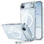 ESR iPhone Air kılıfı, MagSafe uyumlu, Kamera kontrolü, gizli tutuculu kılıf, iPhone 17 Air için koruyucu askeri sınıf, çizilmeye dayanıklı, klasik seri, şeffaf