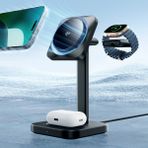 ESR Qi2 Cryoboost 3 In 1-25W Magsafe Masaüstü Şarj Standı (Iphone, Apple Watch ve Airpods Uyumlu) - Siyah