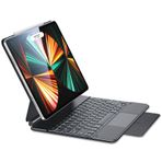 ESR Rebound Manyetik Klavye Kılıfı, iPad Pro 12.9 ile Uyumlu Klavyeli iPad Kılıfı, Kolay Ayarlanan Yüzen Konsol Standı, Hassas Çok Dokunuşlu Trackpad, Çok Renkli Arkadan Aydınlatmalı Tuşlar, Siyah