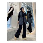Esra Butik78 Kapitone Şişme Yelekli Tesettür 3’lü Takım – Spor Şık Modern Kombin (Yelek + Sweatshirt + Pantolon)