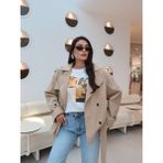 Esra Helvacı Eh Collection Kemerli Vatkalı Trench Ceket - Camel