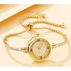 ESRADA Gold Vintage Taşlı Kol Saati S02