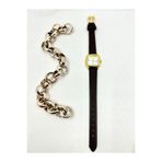 ESRADA QUARTZ Retro Minimal Vintage Kordon Kadın Kol Saati Siyah-Gold
