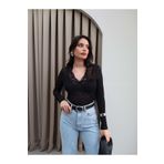ESRAHELVACI Siyah Dantelli Transparan Body