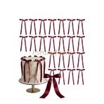 Esram Butik 15 Adet Bordo Fiyonk Kurdele , Pasta Süsü, Sunum, Doğum Günü, Yılbaşı Süsü, Parti Organizasyon