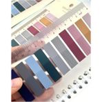 Esranın Dünyası 10 Renkli Cetvelli Retro Koyu Tonlar Şeffaf Pet Indeks Sticker/index/postit/kitap Ayracı/not Kağıdı - 41 Delft Blue