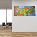 Esranın Dünyası 118 x 56 cm Renkli Manyetik Türkiye Haritası Duvar Sticker'ı - 41 Delft Blue