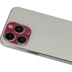 Esranın Dünyası 13 Pro Max Rainbow Kamera Lens Koruma Cam - Koyu Kırmızı