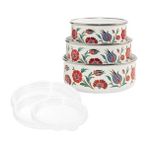 Esranın Dünyası 14-16-18 cm Emaye Üçlü Saklama Kabı Seti