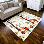Esranın Dünyası 150X200 cm Çift Taraflı Katlanabilir Oyun Matı, Harfli ve Taşınabilir