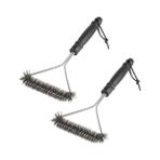 Esranın Dünyası 2 Adet Izgara Fırçası, Izgara Fırçası, 30 cm Paslanmaz Çelik Izgara Temizleme Fırçası, Üçgen 360° Izgara, Tel Fırça, Kömür Mangalı Için Mangal Aksesuarı, Küre Izgara, Temizleyici Fırça