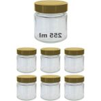Esranın Dünyası 255 ml Kapasiteli 6'lı Metal Derin Kapaklı Cam Kavanoz Seti