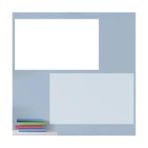 Esranın Dünyası 2'li Paket 60X100 cm 1x Beyaz, 1x Şeffaf Yapışkansız Tutunan Statik Pratik Yazı Tahtası, Çok Amaçlı, Duvara, Cama Yapışkansız Tutunur, Ders Çalışma Yazı Tahtası Manyetik Duvar Sticker - 41 Delft Blue