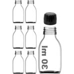 Esranın Dünyası 30 ml Sızdırmaz Kapaklı Şeffaf Cam Şişe (6 Adet)