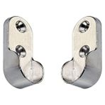 Esranın Dünyası 30 mm Krom Askı Flanşı - Oval Dolap Elbise Askı Aparatı (2 Adet)