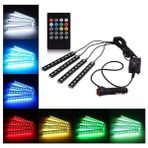 Esranın Dünyası 4 Parça Rgb Şerit LED Işık Seti, Araç Içi Ambiyans Aydınlatma
