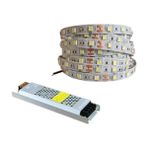 Esranın Dünyası 5 Metre Şerit LED Beyaz Renk + 12V 5 Amper 60 Watt LED Trafo -3 Dirençli Double Pcb - Yeni Nesil Oturma Odası, Yatak Odası ve Mutfak Için Gizli Aydınlatma [enerji Sınıfı A]