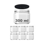 Esranın Dünyası Afracam 10-1000 ml Farklı Boyutlarda Kavanoz (10-1000 Arası) cc Konserve Metal Kapaklı Cam Kavanoz 6 Adet (Şeffaf, 300 Cc)