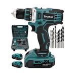 Esranın Dünyası Akülü Matkap 12V, 2 Vitesli Şarjlı Vidalama Seti, 84 Parça Uç Seti Ile, LED Aydınlatmalı, Çift 1500MAH Lityum Iyon Batarya, 10MM Mandren, 2 Yıl Garantili (Kırmızı)