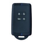 Esranın Dünyası Autohan Keys Renault Austral, Megane 4, Talisman, Clio 5 Için Silikon Anahtar Kılıfı, Petek Desenli, Siyah-Mavi