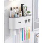 Esranın Dünyası Banyo Organizer Diş Fırçası Tutucu Çift Dispenserli Raflı Çekmeceli -Esra'nın Dünyası