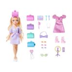 Esranın Dünyası Barbie Dream Besties Barbıe Ile Hazırlan Şekillendirilmiş Saçlı Barbie 'malibu' Bebek, Sürpriz Saç Aksesuarları ve 15'ten Fazla Görünüm, JGG38