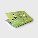 Esranın Dünyası Çiçek ve Kedi Temalı Laptop Sticker, Notebook Kaplama Etiketi