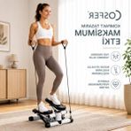 Esranın Dünyası Cosfer Stepper Egzersiz Aleti – Step Kardiyo ve Bacak Çalıştırma Cihazı Direnç Lastikli