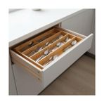 Esranın Dünyası Deconox Bambu Çekmece Içi Düzenleyici (37.5X25X4 Cm) | 4 Bölmeli, Hareketli Ayırıcılar | Kaşıklık, Dikiş, Ofis ve Mutfak Organizeri