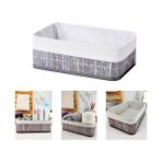 Esranın Dünyası Deconox Bambu Çok Amaçlı Saklama Kutusu Düzenleyici Büyük Boy Organizer, Dekoratif Bambu Düzenleyici Gri (33X23X12CM)