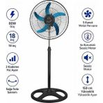 Esranın Dünyası Enerji Tasarruflu Motor Sanayi Tip Metal Vantilatör Sağa Sola 180 Hareketli Süper Serinletici Büyükboy 60W 5 Kanat Pervane 3 Kademe 150CM Uzayıp Kısalan Sağlam Metal Ayak Sessiz Çalışan 2 Yıl Garanti