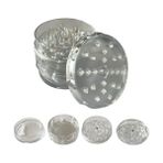 Esranın Dünyası Grınder Parçalayıcı Plastik Baharat Öğütücü Herb Spice 4 Katmanlı (60MM-SEFFAF)