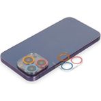 Esranın Dünyası Iphone 12 Pro Renkli Kamera Lens Koruma Cam - Pembe-Mi