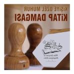Esranın Dünyası K 17 Kitap Gözlük ve Kahve Temalı Kişiye Özel Ahşap Kitap Damgası Ex Libris Kitap Mührü - 41 Delft Blue