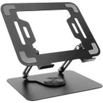 Esranın Dünyası Katlanabilir Taşınabilir Laptop Standı - 360 Derece Döner Taban, Koyu Gri