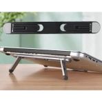 Esranın Dünyası Katlanabilir Yapışkanlı Laptop Standı, Taşınabilir, 2 Kademeli Ayarlanabilir, Siyah