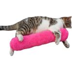 Esranın Dünyası Kedi Oyuncağı Sarılma Yastığı Uyku Oyuncağı Kedi Otlu 30 cm Peluş (1 Adet) (Fuşya)
